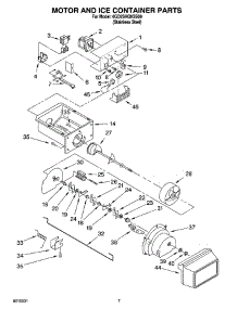 05 - Motor And Ice Container Parts parts for Whirlpool Refrigerator 6GD2SHGXSS00 from AppliancePartsPros.com