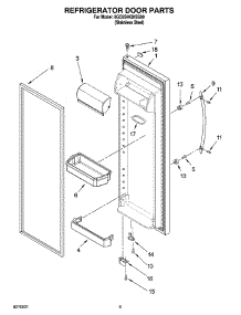 06 - Refrigerator Door Parts parts for Whirlpool Refrigerator 6GD2SHGXSS00 from AppliancePartsPros.com