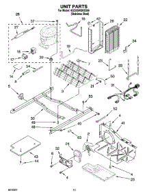 09 - Unit Parts parts for Whirlpool Refrigerator 6GD2SHGXSS00 from AppliancePartsPros.com