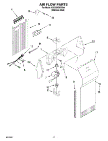 10 - Air Flow Parts parts for Whirlpool Refrigerator 6GD2SHGXSS00 from AppliancePartsPros.com