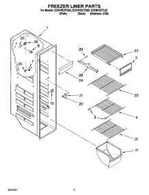 04 - Freezer Liner Parts parts for Whirlpool Refrigerator ED5HHEXTL00 from AppliancePartsPros.com