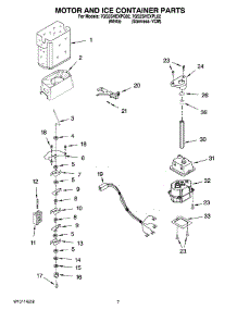 05 - Motor And Ice Container Parts parts for Whirlpool Refrigerator 7GS2SHEXPL02 from AppliancePartsPros.com