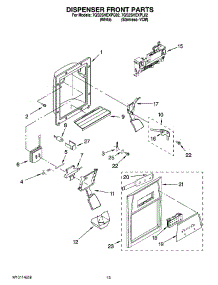 08 - Dispenser Front Parts parts for Whirlpool Refrigerator 7GS2SHEXPL02 from AppliancePartsPros.com