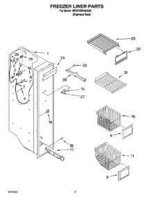 04 - Freezer Liner Parts parts for Whirlpool Refrigerator BRS70DRANA00 from AppliancePartsPros.com