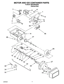 05 - Motor And Ice Container Parts parts for Whirlpool Refrigerator BRS70DRANA00 from AppliancePartsPros.com