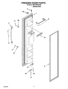07 - Freezer Door Parts parts for Whirlpool Refrigerator BRS70DRANA00 from AppliancePartsPros.com