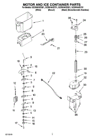 05 - Motor And Ice Container Parts parts for Whirlpool Refrigerator GC5NHAXST01 from AppliancePartsPros.com