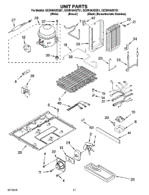 11 - Unit Parts parts for Whirlpool Refrigerator GC5NHAXSQ01 from AppliancePartsPros.com