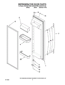 06 - Refrigerator Door Parts parts for Whirlpool Refrigerator ED2HHEXTQ00 from AppliancePartsPros.com