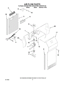 10 - Air Flow Parts parts for Whirlpool Refrigerator ED2HHEXTQ00 from AppliancePartsPros.com