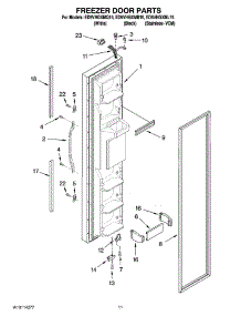 07 - Freezer Door Parts parts for Whirlpool Refrigerator ED5VHGXML15 from AppliancePartsPros.com
