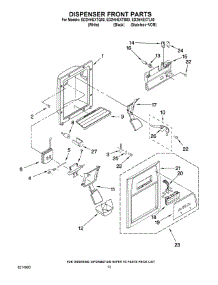 08 - Dispenser Front Parts parts for Whirlpool Refrigerator ED2HHEXTL00 from AppliancePartsPros.com