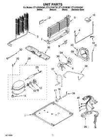 04 - Unit Parts parts for Whirlpool Refrigerator ET1LFKXKS07 from AppliancePartsPros.com