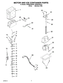05 - Motor And Ice Container Parts parts for Whirlpool Refrigerator 7GS6SHEXPQ02 from AppliancePartsPros.com