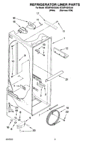 02 - Refrigerator Liner Parts parts for Whirlpool Refrigerator 6ED2FHGXSL00 from AppliancePartsPros.com