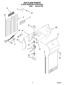 05 - Air Flow Parts parts for Whirlpool Refrigerator 6ED2FHGXSL00 from AppliancePartsPros.com