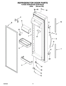 07 - Refrigerator Door Parts parts for Whirlpool Refrigerator 6ED2FHGXSL00 from AppliancePartsPros.com