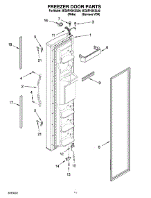 08 - Freezer Door Parts parts for Whirlpool Refrigerator 6ED2FHGXSL00 from AppliancePartsPros.com