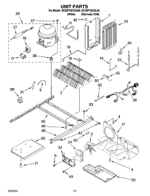 10 - Unit Parts parts for Whirlpool Refrigerator 6ED2FHGXSL00 from AppliancePartsPros.com