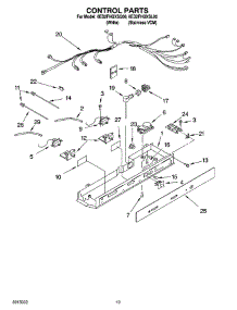 12 - Control Parts, Optional Parts (Not Included) parts for Whirlpool Refrigerator 6ED2FHGXSL00 from AppliancePartsPros.com