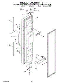 07 - Freezer Door Parts parts for Whirlpool Refrigerator ED2GHEXNL04 from AppliancePartsPros.com