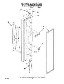 07 - Freezer Door Parts parts for Whirlpool Refrigerator ED2HBEXTB00 from AppliancePartsPros.com