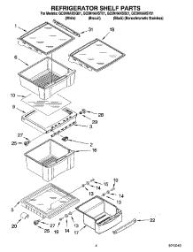03 - Refrigerator Shelf Parts parts for Whirlpool Refrigerator GC5NHAXSB01 from AppliancePartsPros.com