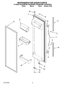 06 - Refrigerator Door Parts parts for Whirlpool Refrigerator ED2GHEXNB04 from AppliancePartsPros.com