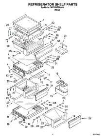 03 - Refrigerator Shelf Parts parts for Whirlpool Refrigerator BRS70DBANA00 from AppliancePartsPros.com