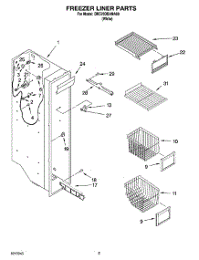 04 - Freezer Liner Parts parts for Whirlpool Refrigerator BRS70DBANA00 from AppliancePartsPros.com