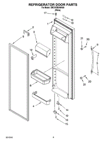 06 - Refrigerator Door Parts parts for Whirlpool Refrigerator BRS70DBANA00 from AppliancePartsPros.com