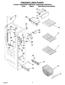 04 - Freezer Liner Parts parts for Whirlpool Refrigerator GD5NHAXSY00 from AppliancePartsPros.com