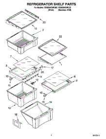 03 - Refrigerator Shelf Parts parts for Whirlpool Refrigerator 7GS6SHEXPL02 from AppliancePartsPros.com