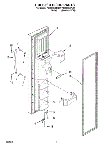07 - Freezer Door Parts parts for Whirlpool Refrigerator 7GS6SHEXPL02 from AppliancePartsPros.com