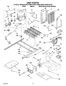 11 - Unit Parts parts for Whirlpool Refrigerator GD5NHAXSY00 from AppliancePartsPros.com