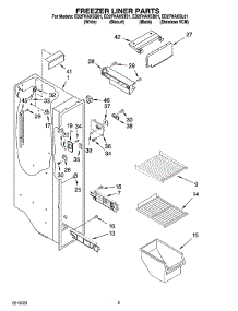 04 - Freezer Liner Parts parts for Whirlpool Refrigerator ED2FHAXST01 from AppliancePartsPros.com