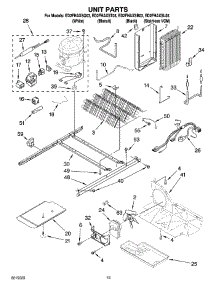 09 - Unit Parts parts for Whirlpool Refrigerator ED2FHAXST03 from AppliancePartsPros.com