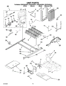 09 - Unit Parts parts for Whirlpool Refrigerator ED2FHAXSQ01 from AppliancePartsPros.com
