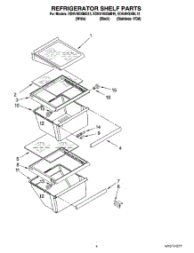 03 - Refrigerator Shelf Parts parts for Whirlpool Refrigerator ED5VHGXMB15 from AppliancePartsPros.com