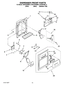 08 - Dispenser Front Parts parts for Whirlpool Refrigerator ED5VHGXMB15 from AppliancePartsPros.com
