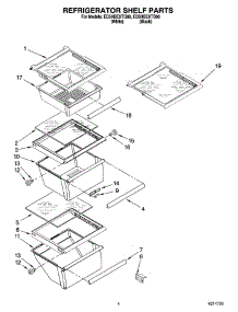 03 - Refrigerator Shelf Parts parts for Whirlpool Refrigerator ED5HBEXTB00 from AppliancePartsPros.com