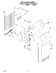 10 - Air Flow Parts parts for Whirlpool Refrigerator ED5HBEXTB00 from AppliancePartsPros.com