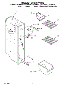 04 - Freezer Liner Parts parts for Whirlpool Refrigerator ED2FHEXSQ02 from AppliancePartsPros.com