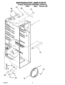 02 - Refrigerator Liner Parts parts for Whirlpool Refrigerator ED5VHEXTB00 from AppliancePartsPros.com