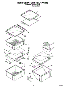 03 - Refrigerator Shelf Parts parts for Whirlpool Refrigerator 6GD5SHGXSS00 from AppliancePartsPros.com