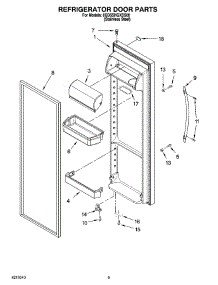 06 - Refrigerator Door Parts parts for Whirlpool Refrigerator 6GD5SHGXSS00 from AppliancePartsPros.com