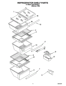 03 - Refrigerator Shelf Parts parts for Whirlpool Refrigerator 5ED2FHKXRL03 from AppliancePartsPros.com