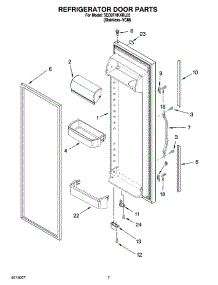 05 - Refrigerator Door Parts parts for Whirlpool Refrigerator 5ED2FHKXRL03 from AppliancePartsPros.com