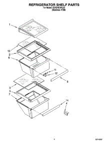 03 - Refrigerator Shelf Parts parts for Whirlpool Refrigerator ED2GHEXNL03 from AppliancePartsPros.com