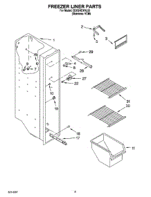 04 - Freezer Liner Parts parts for Whirlpool Refrigerator ED2GHEXNL03 from AppliancePartsPros.com